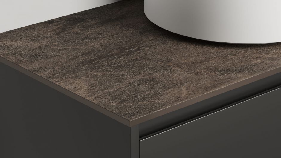 Изображение Столешница из керамогранита Salini Porfido Marroneа Porfido Marrone KM120 от 80 до 200 см KM080.50.3.125