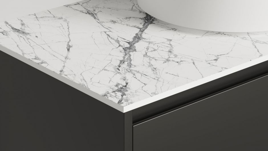 Изображение Столешница из керамогранита Salini Invisible white от 80 до 200 см