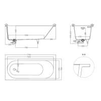 Ванна встраиваемая Salini ORNELLA KIT 170х70 102413G схема 2