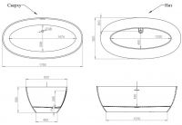 Ванна из искусственного камня Salini Alda Nuova 178х92 101911G схема 5