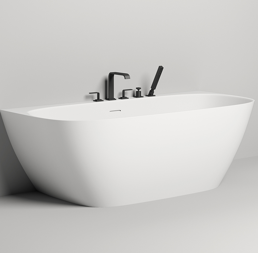 Изображение Пристенная ванна из искусственного камня Salini Sofia Wall 180х85 S-Stone с возможностью покраски в палитре RAL внешней стороны 102523MN