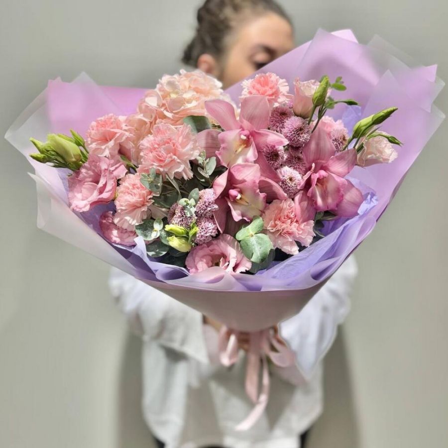 Авторский букет: Орхидея | Гортензия | Эустома