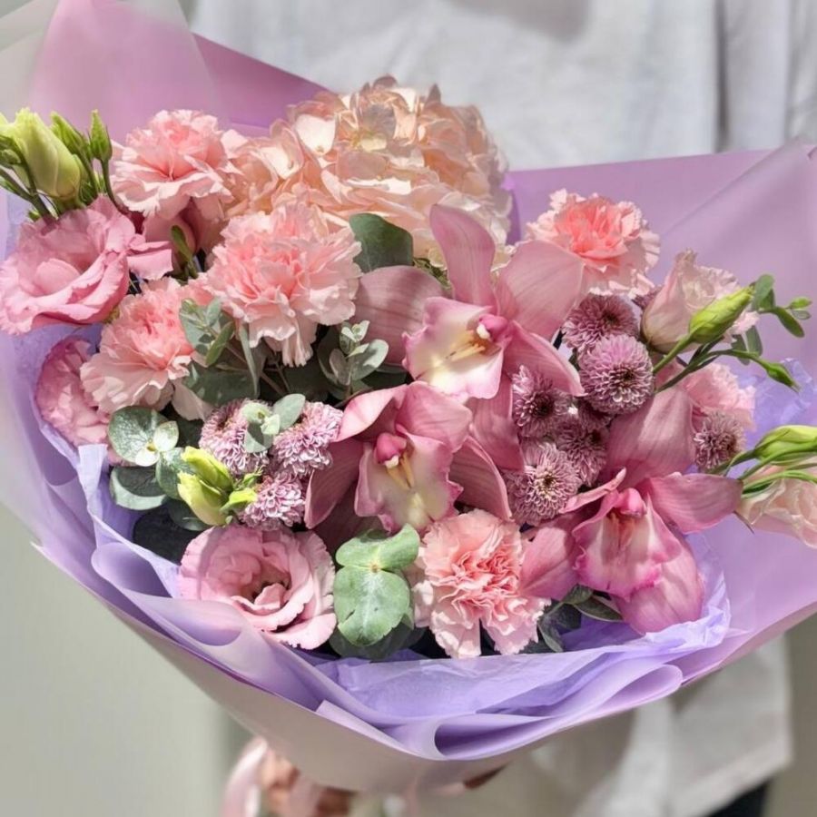 Авторский букет: Орхидея | Гортензия | Эустома