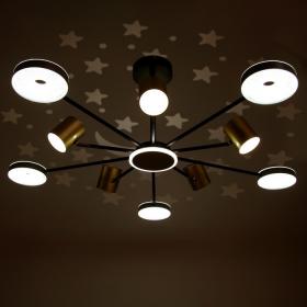 Люстра "Артеко" 10хLED 190Вт 3000-6000К серо-золотой 104х104х31 см BayerLux
