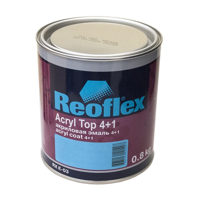 Reoflex Акриловая эмаль 4+1 белая 201, объем 800гр.