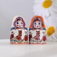 Сувенир напёрсток "Матрёшка.Кошки", керамика