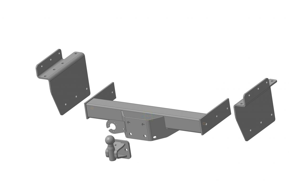 Фаркоп Iveco Daily 2021- (АБ-334200) удлиненная платформа фланцевое крепление шара