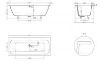 Ванна встраиваемая Salini ORLANDA AXIS KIT 190x80 103311G схема 2