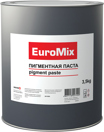 EuroMix Пигментная паста Р910, глубоко-чёрная (банка 3,5л.)