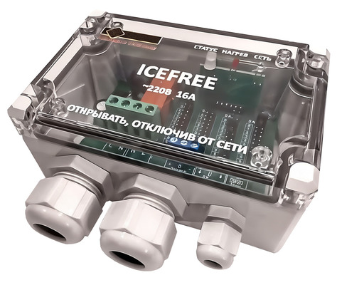 Терморегулятор ICEFREE TD-16 для систем управления обогревом открытых площадок 16 A   IP65