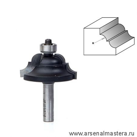 Новинка! Фреза PRO калевочная Римский профиль 42.8 х 18.5 х 60 мм S 8 мм CMT 941.4318