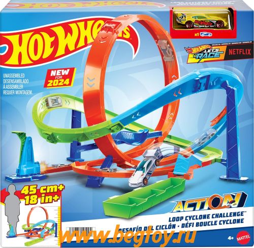 HOT WHEELS трасса HTK16 Action Loop Cyclone Challenge