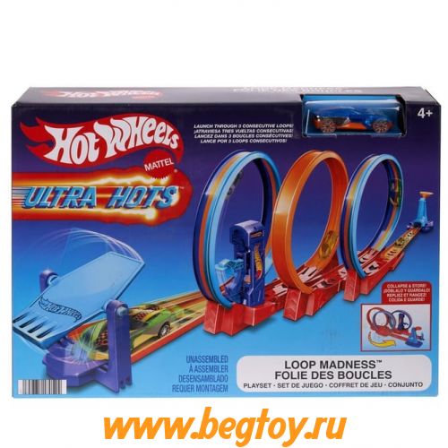 HOT WHEELS Гоночная трасса безумная петля HPX93