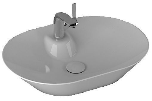 Изображение Накладная раковина Isvea SistemaY Soft с 1 отверстием для смесителя 60х42х115