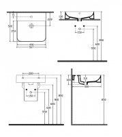 Накладная раковина Isvea Sott'Aqua 51 см 10SQ51051SV схема 2