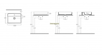 Накладная прямоугольная раковина Isvea Infinity 55 см 10NF66055SV схема 12