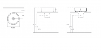 Накладная круглая раковина Isvea Infinity с отверстием под смеситель 42 см 10NF65042SV схема 11