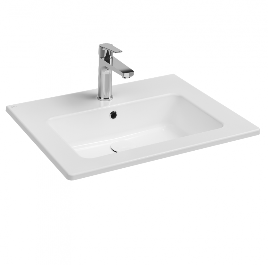 Изображение Накладная раковина Isvea SistemaT 615х465х14 с 1 отверстием под смеситель 10SL50061SV