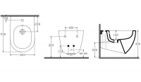 Подвесное биде Isvea Infinity 365х53х40 10NF41002 схема 2