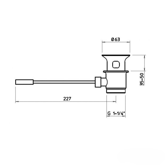 Донный клапан для раковины Gessi 01346 схема 2