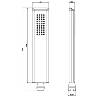 Ручная лейка Gessi Eleganza 46154 схема 2