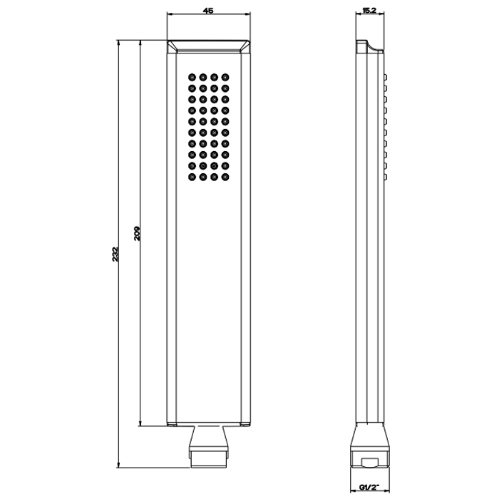 Ручная лейка Gessi Eleganza 46154 схема 8