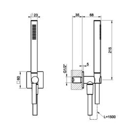 Душевой гарнитур Gessi Inverso Bath&Shower 73523 ФОТО