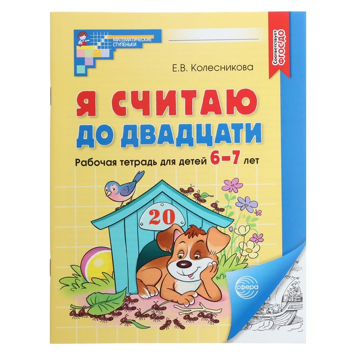 Я считаю до двадцати. Рабочая тетрадь для детей 6-7 лет. ФГОС ДО, новая обложа, Колесникова Е.В.