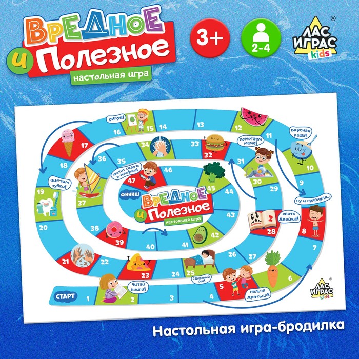 Настольная игра-бродилка «Вредное и полезное»