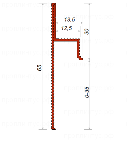 Универсальный регулируемый теневой профиль D002.2 Regulated