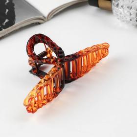 Краб для волос «Кофейный» петля рельеф, 11 см