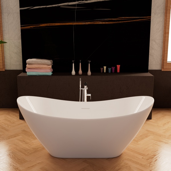 Изображение Белая отдельностоящая ванна Frank F6107 White