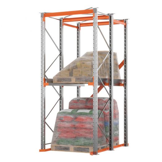 Стеллаж набивной паллетный  1 линия 2 яруса