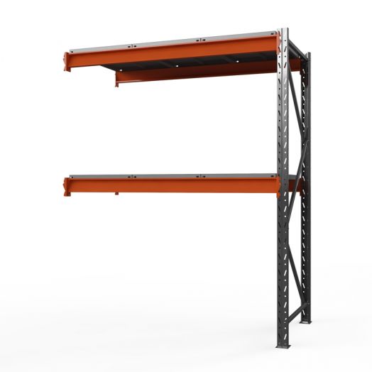 Секция приставная стеллажа металлического Оптима, 2000x1250x785 мм.