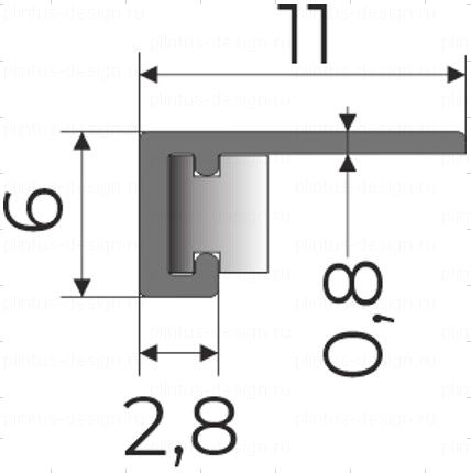 Микроплинтус ФЕСО 11 мм Телегрей 4 RAL 7047