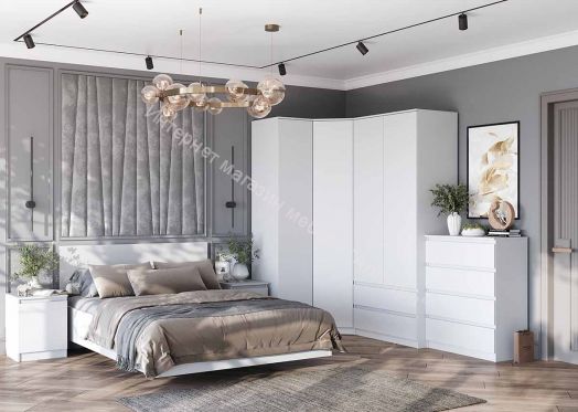 Пенал 1-ств. с полками "Бьянко" Белый лофт