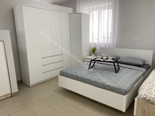 Шкаф 4-ств. с 3 ящиками "Бьянко" Белый лофт