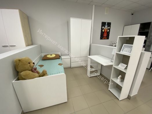 Кровать с 2 ящиками "Бьянко" 800х2000 Белый лофт