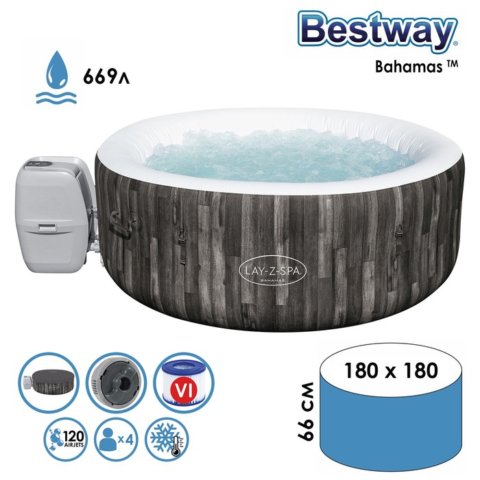 SPA-бассейн Bestway St.Lucia Bahamas AirJet, 180?66 см, 60005