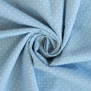 Хлопок фактурный Крестики цвет серо-голубой 50х47 см