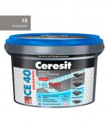 Затирка Ceresit CE 40 aquastatic 13 антрацит 2 кг