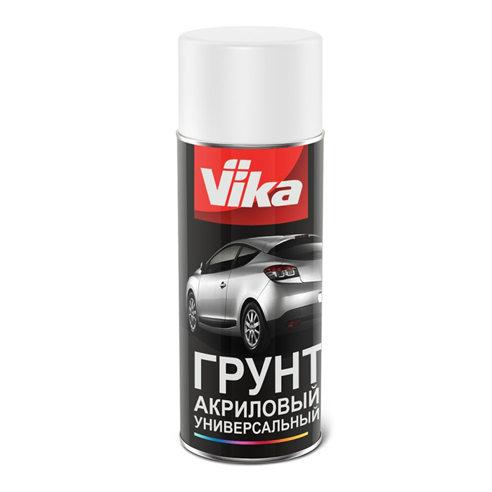 Vika Аэрозольный грунт акриловый универсальный, цвет белый, объем 520мл.