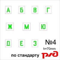 Комплект трафаретов букв №4, высота 70 мм