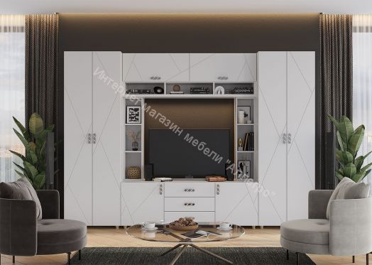 Стеллаж малый "Сандра" Белый лофт