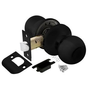 Ручка Ajax (Аякс) защелка DK682 BL-PS (6082 BL-P) (без фик.) черный ID товара: 44447