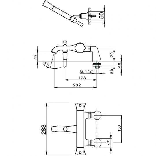 Смеситель для ванны Cisal Cherie CED28010 схема 2