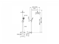 Душевая стойка Cisal Colonne Doccia A3C82010 схема 2