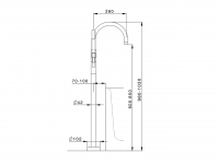 Смеситель для ванны Cisal Nuova Less LN014200 схема 2