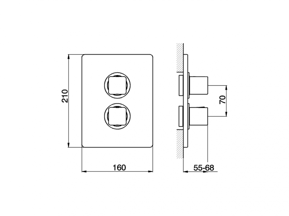 Смеситель для ванны и душа Cisal Cubic CU018200 ФОТО