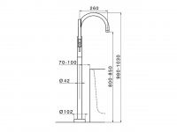 Смеситель для ванны Cisal Slim SM014200 схема 2